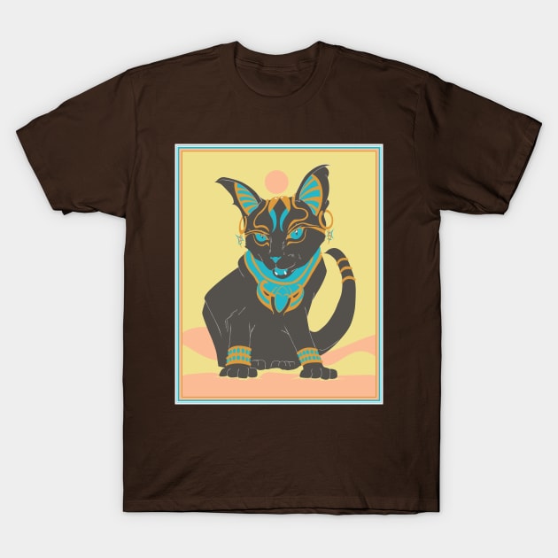 Bastet (3) T-Shirt by Kat C.